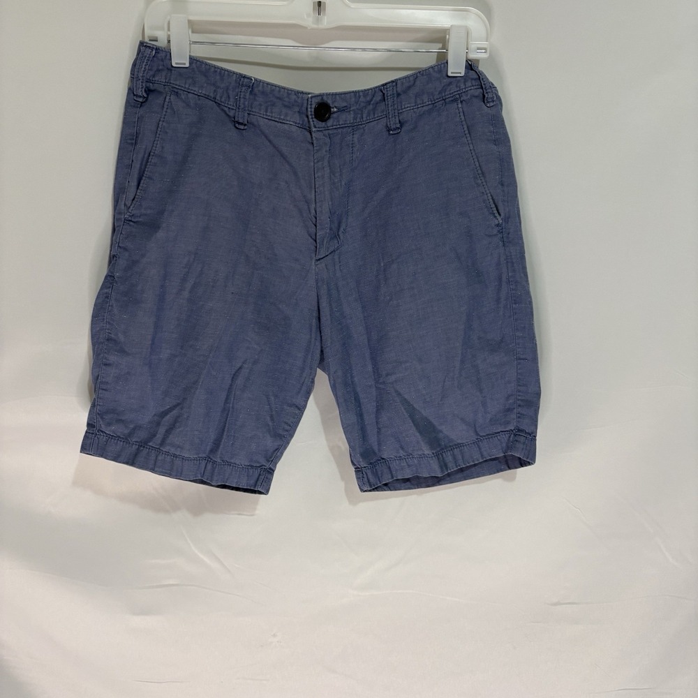 Hollister Men's Blue Solid Chino Shorts Classic Short Button W30